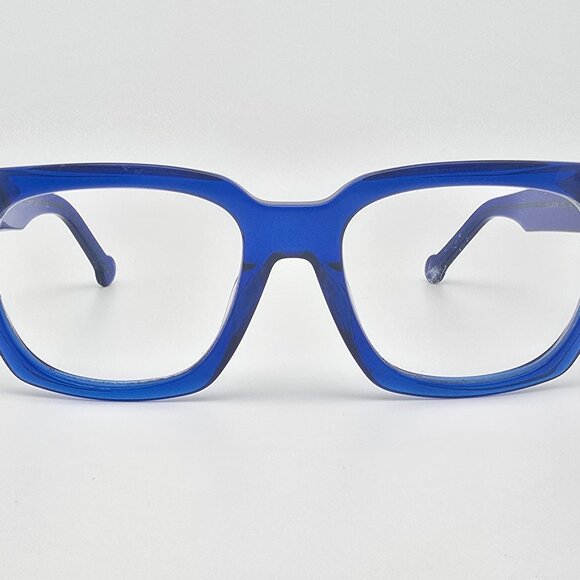 Colors in Optics Sanford Hutton Thompson Cobalt Blue Eyeglasses Frame w/ Case - Picture 4 of 15